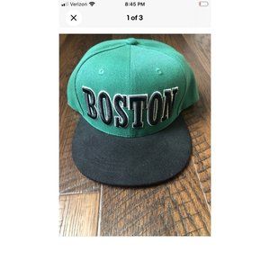 Green and black Boston baseball cap/ hat